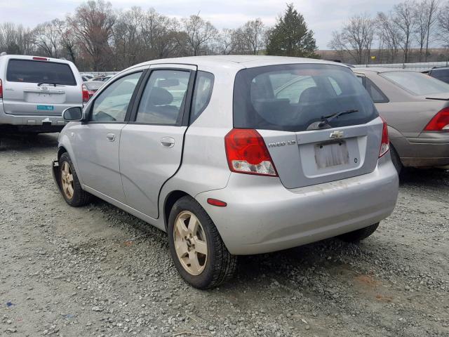 KL1TD66646B553853 - 2006 CHEVROLET AVEO SILVER photo 3