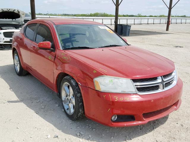 1B3BD2FG0BN541375 - 2011 DODGE AVENGER LU RED photo 1