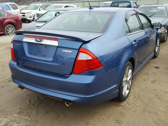 3FAHP0KC9AR219892 - 2010 FORD FUSION SPO BLUE photo 4