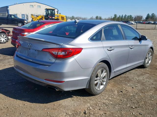 5NPE24AA0FH118172 - 2015 HYUNDAI SONATA ECO SILVER photo 4