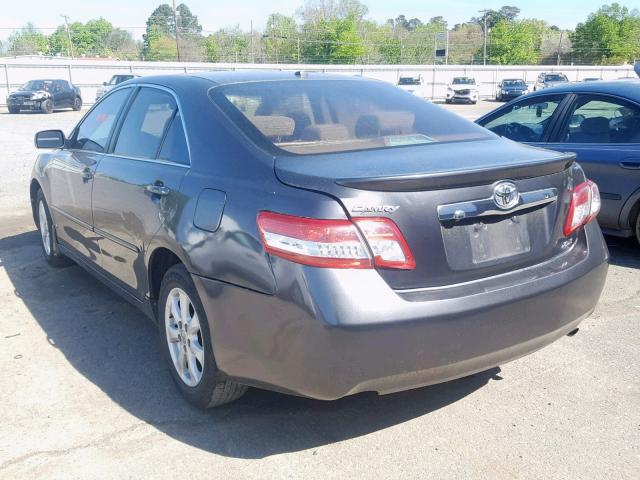 4T4BF3EK5BR101566 - 2011 TOYOTA CAMRY BASE GRAY photo 3