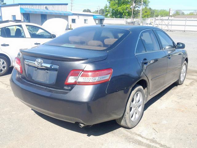4T4BF3EK5BR101566 - 2011 TOYOTA CAMRY BASE GRAY photo 4