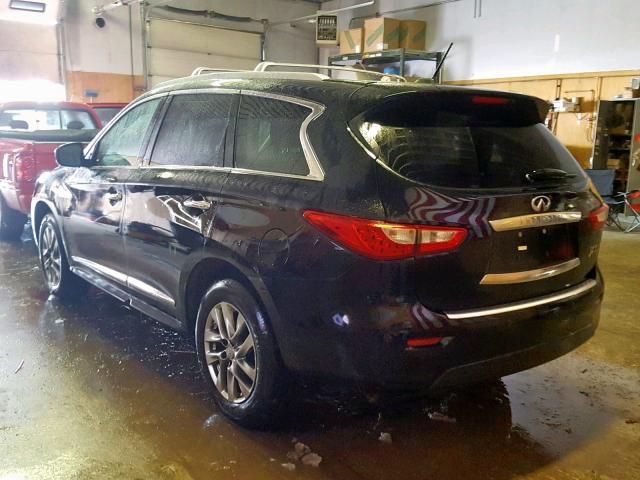 5N1AL0MMXDC334576 - 2013 INFINITI JX35 BLACK photo 3