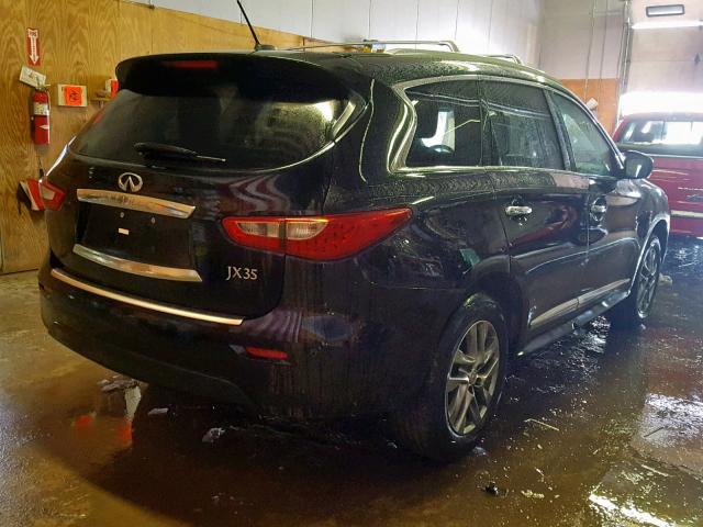 5N1AL0MMXDC334576 - 2013 INFINITI JX35 BLACK photo 4