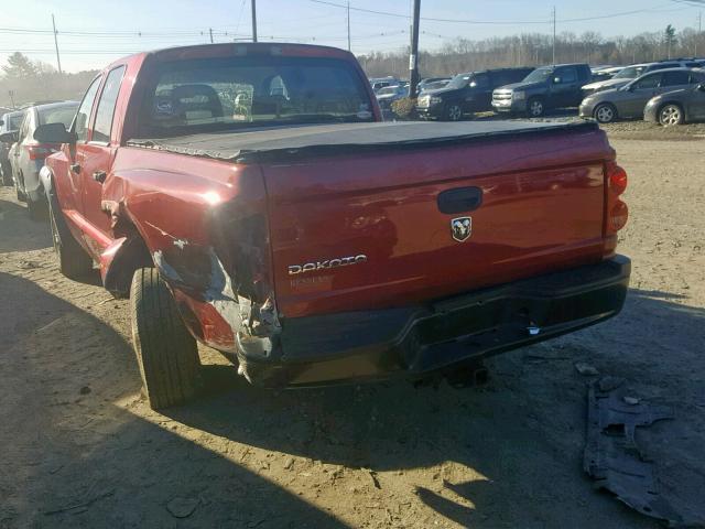 1D7HW28K07S172911 - 2007 DODGE DAKOTA QUA MAROON photo 3