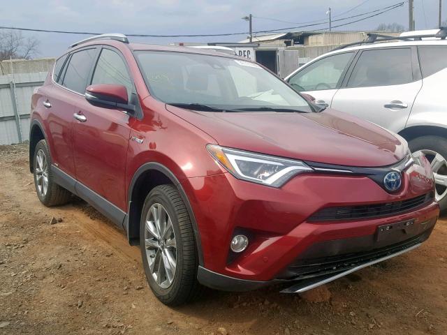 JTMDJREV8JD200772 - 2018 TOYOTA RAV4 HV LI RED photo 1