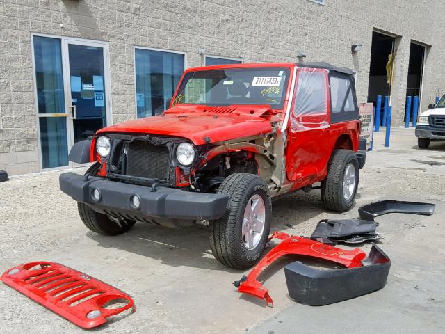 1C4AJWAG9JL870040 - 2018 JEEP WRANGLER S RED photo 2