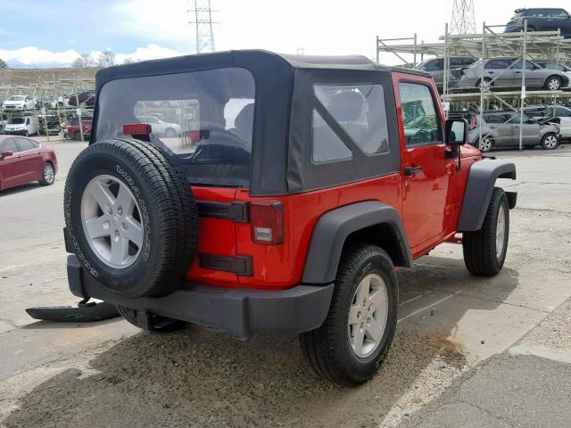 1C4AJWAG9JL870040 - 2018 JEEP WRANGLER S RED photo 4