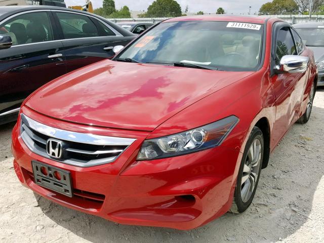 1HGCS1B89CA004242 - 2012 HONDA ACCORD EXL RED photo 2