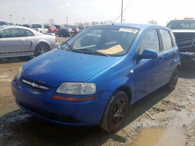 KL1TD62675B461964 - 2005 CHEVROLET AVEO BASE Mavi foto 2
