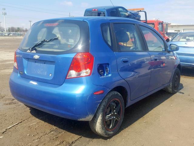 KL1TD62675B461964 - 2005 CHEVROLET AVEO BASE Mavi foto 4
