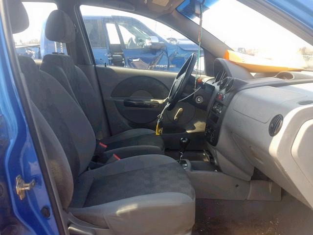 KL1TD62675B461964 - 2005 CHEVROLET AVEO BASE Mavi foto 5