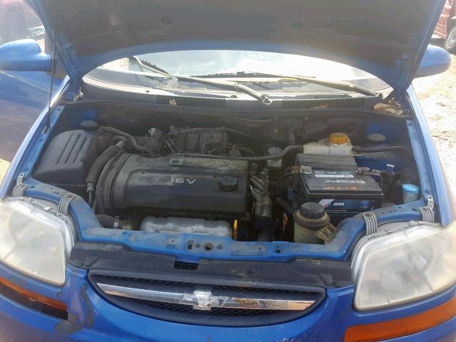 KL1TD62675B461964 - 2005 CHEVROLET AVEO BASE Mavi foto 7