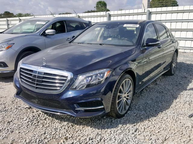 WDDUG8CB9GA216576 - 2016 MERCEDES-BENZ S 550 BLUE photo 2