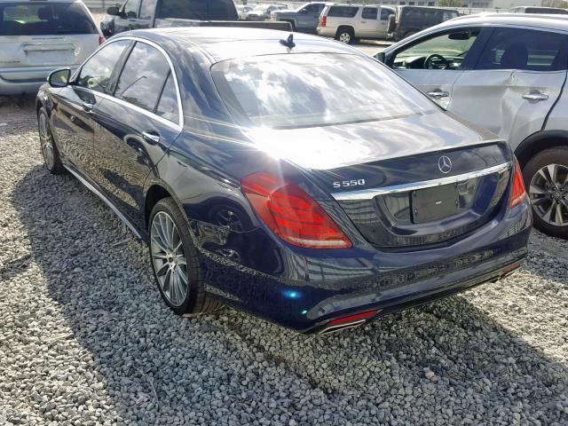 WDDUG8CB9GA216576 - 2016 MERCEDES-BENZ S 550 BLUE photo 3