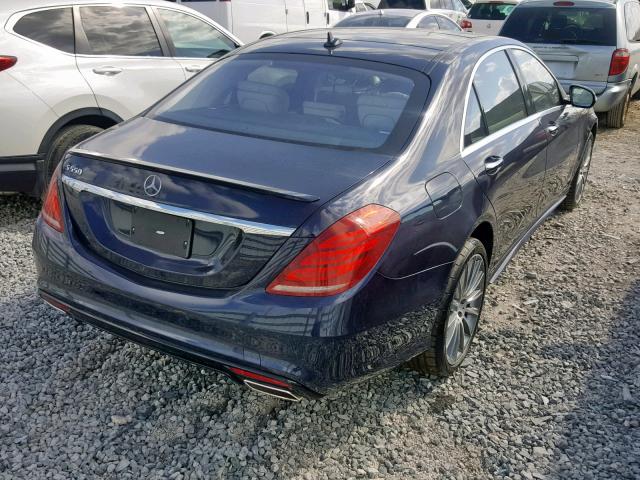 WDDUG8CB9GA216576 - 2016 MERCEDES-BENZ S 550 BLUE photo 4