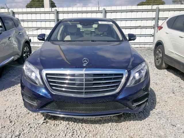 WDDUG8CB9GA216576 - 2016 MERCEDES-BENZ S 550 BLUE photo 9