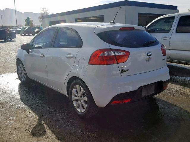 KNADN5A33D6212285 - 2013 KIA RIO EX WHITE photo 3