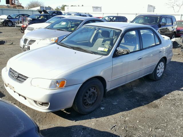 2T1BR12EX2C548609 - 2002 TOYOTA COROLLA CE SILVER photo 2