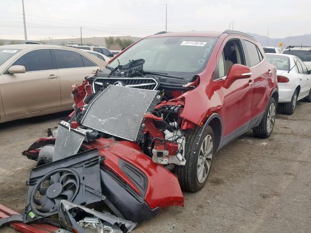 KL4CJASB8JB683810 - 2018 BUICK ENCORE PRE MAROON photo 2