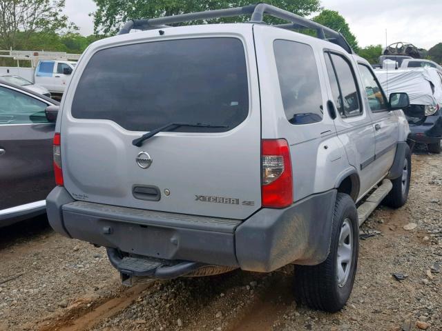 5N1ED28T63C682952 - 2003 NISSAN XTERRA XE SILVER photo 4