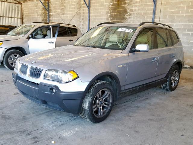 WBXPA93495WD07143 - 2005 BMW X3 3.0I BLUE photo 2