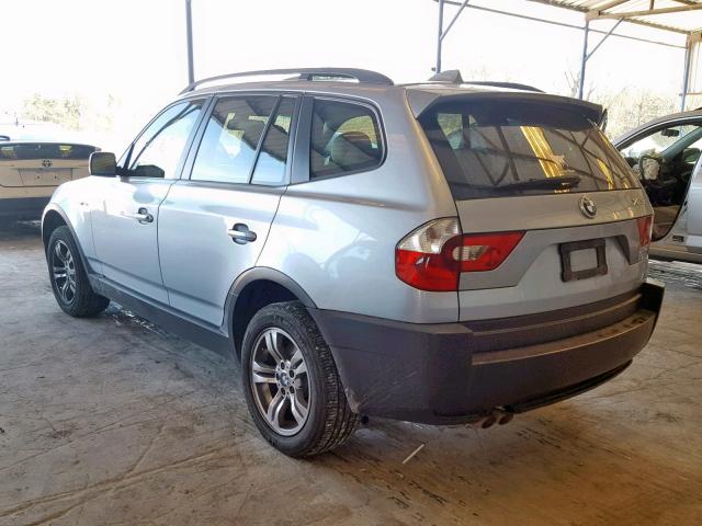 WBXPA93495WD07143 - 2005 BMW X3 3.0I BLUE photo 3