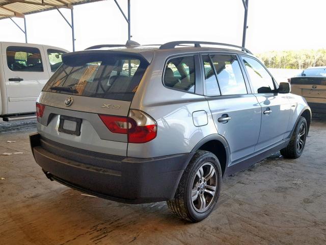 WBXPA93495WD07143 - 2005 BMW X3 3.0I BLUE photo 4