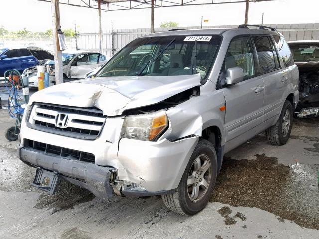 5FNYF18308B030084 - 2008 HONDA PILOT SE SILVER photo 2