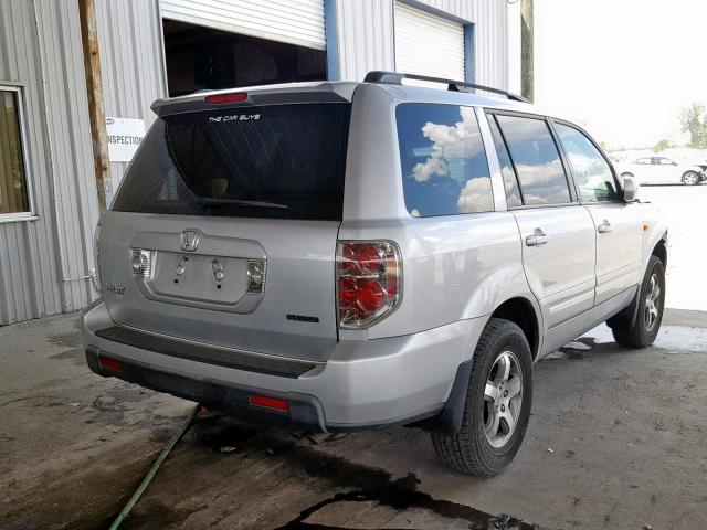 5FNYF18308B030084 - 2008 HONDA PILOT SE SILVER photo 4