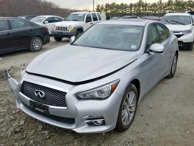 JN1BV7AR4EM697904 - 2014 INFINITI Q50 BASE SILVER photo 2