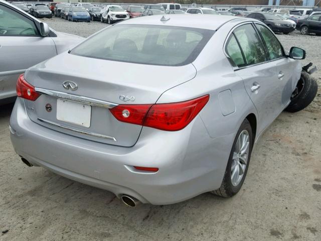 JN1BV7AR4EM697904 - 2014 INFINITI Q50 BASE SILVER photo 4