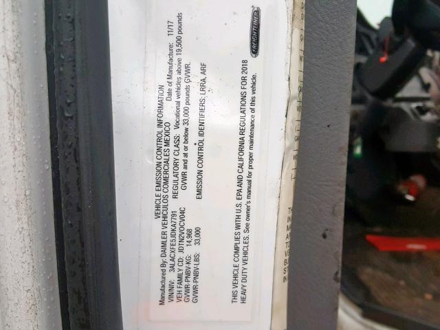 3ALACXFE5JDKA7791 - 2018 FREIGHTLINER M2 106 MED WHITE photo 10