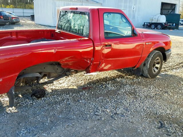 1FTYR10D73PA64520 - 2003 FORD RANGER RED photo 9