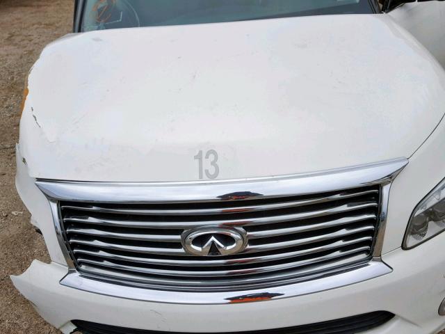 JN8AZ2NF0D9530705 - 2013 INFINITI QX56 WHITE photo 7