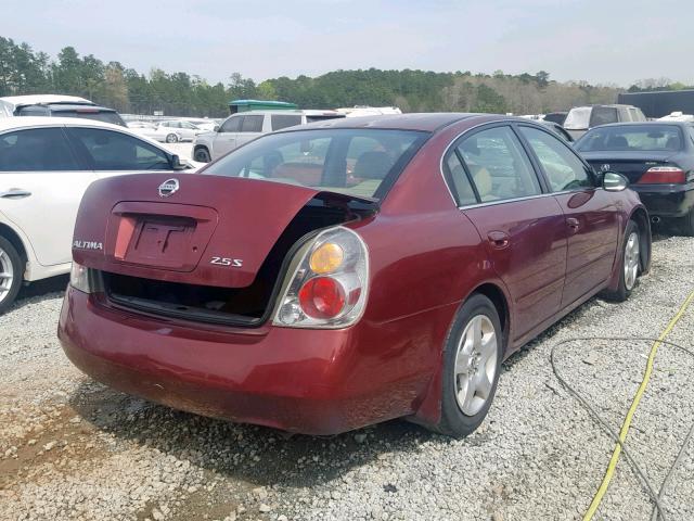 1N4AL11D42C167021 - 2002 NISSAN ALTIMA BAS MAROON photo 4