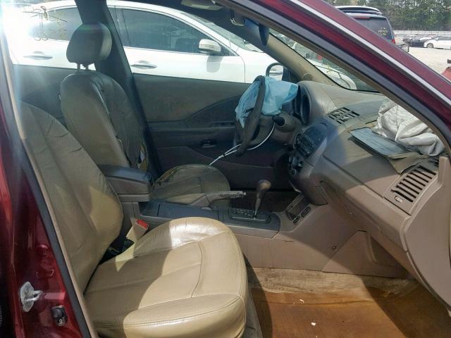 1N4AL11D42C167021 - 2002 NISSAN ALTIMA BAS MAROON photo 5