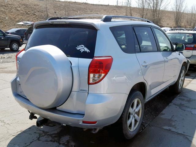 JTMBK31V676022980 - 2007 TOYOTA RAV4 LIMIT SILVER photo 4