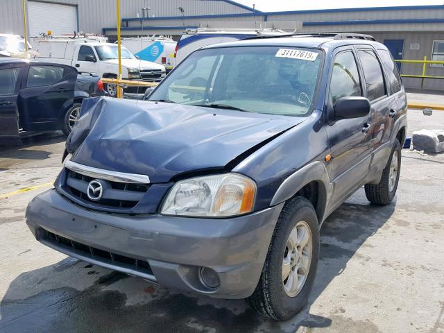 4F2YU09102KM32663 - 2002 MAZDA TRIBUTE LX BLUE photo 2