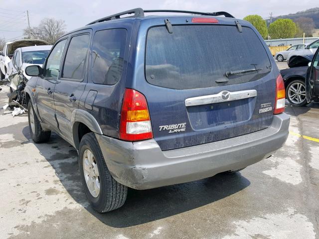 4F2YU09102KM32663 - 2002 MAZDA TRIBUTE LX BLUE photo 3