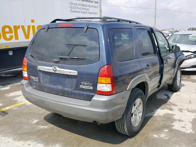 4F2YU09102KM32663 - 2002 MAZDA TRIBUTE LX BLUE photo 4