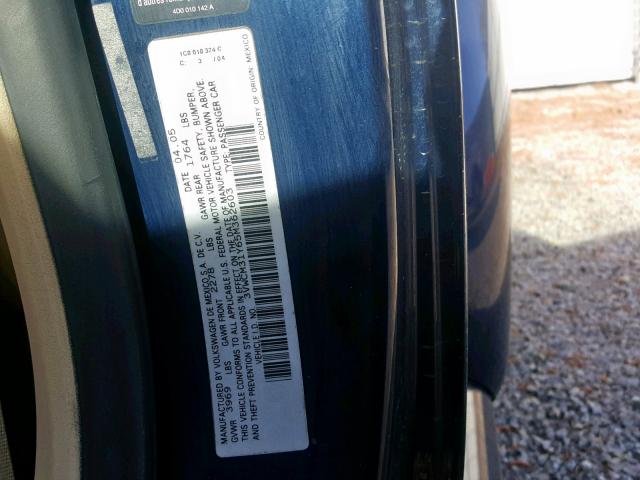 3VWCM31Y65M362603 - 2005 VOLKSWAGEN NEW BEETLE Blau Foto 10