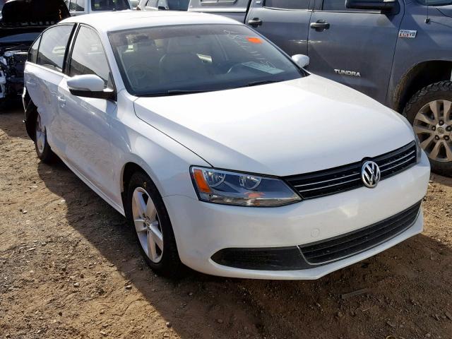 3VWLL7AJ2EM418579 - 2014 VOLKSWAGEN JETTA TDI WHITE photo 1