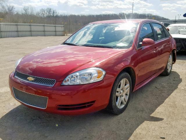 2G1WB5E30F1159000 - 2015 CHEVROLET IMPALA LIM RED photo 2