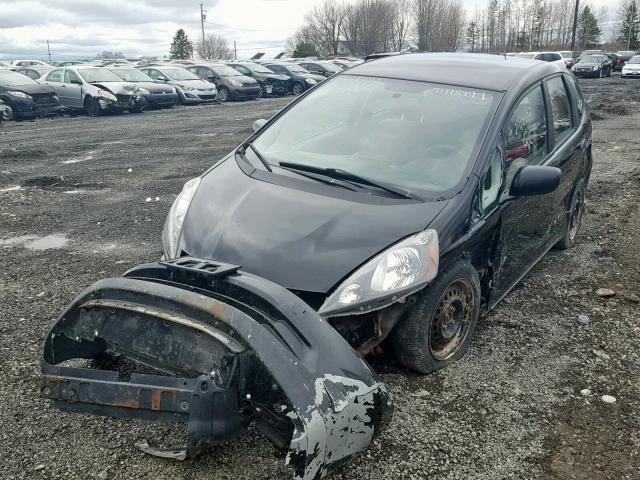 JHMGE8H54AS800433 - 2010 HONDA FIT LX BLACK photo 2