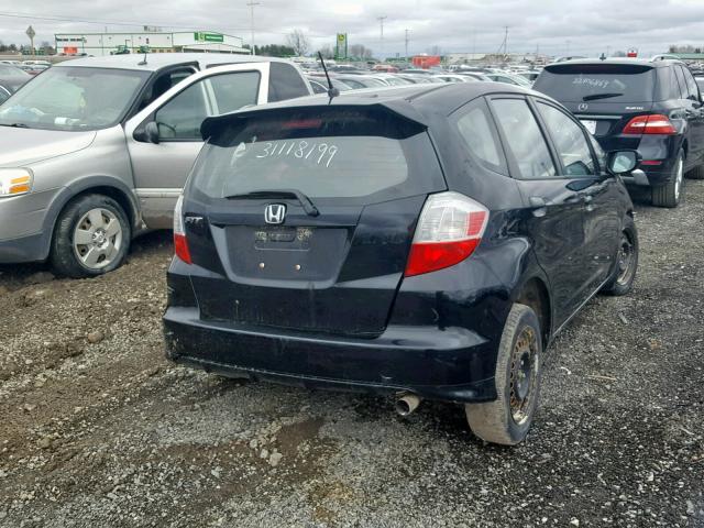 JHMGE8H54AS800433 - 2010 HONDA FIT LX BLACK photo 4