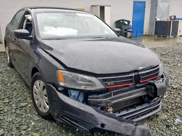 3VW2K7AJ7FM411482 - 2015 VOLKSWAGEN JETTA BASE BLACK photo 1