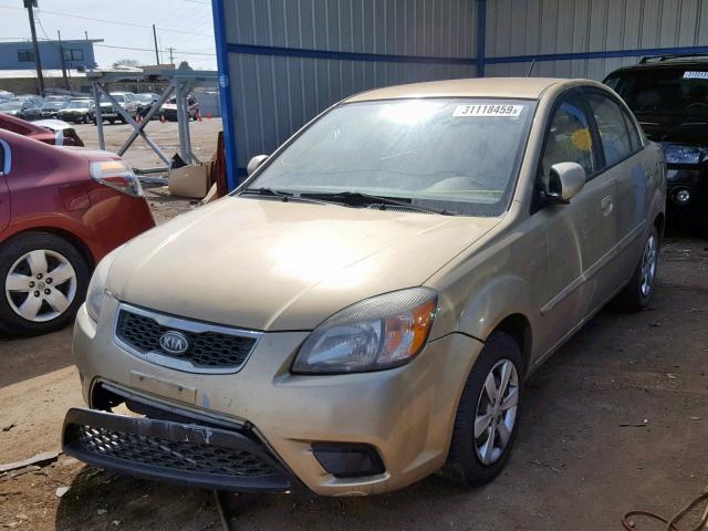 KNADH4A30B6952925 - 2011 KIA RIO BASE GOLD photo 2