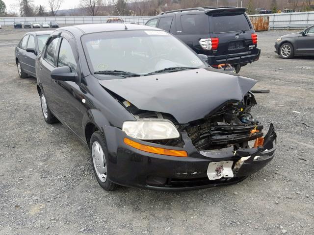 KL1TD52665B485795 - 2005 CHEVROLET AVEO BASE შავი ფოტო 1