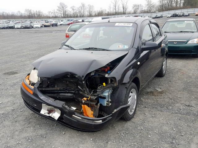 KL1TD52665B485795 - 2005 CHEVROLET AVEO BASE შავი ფოტო 2